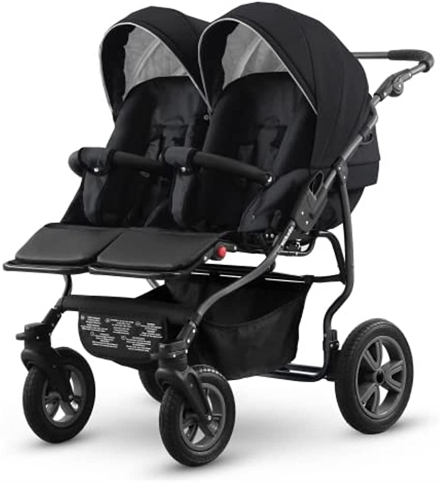 Imagen de carrito gemelar en paralelo